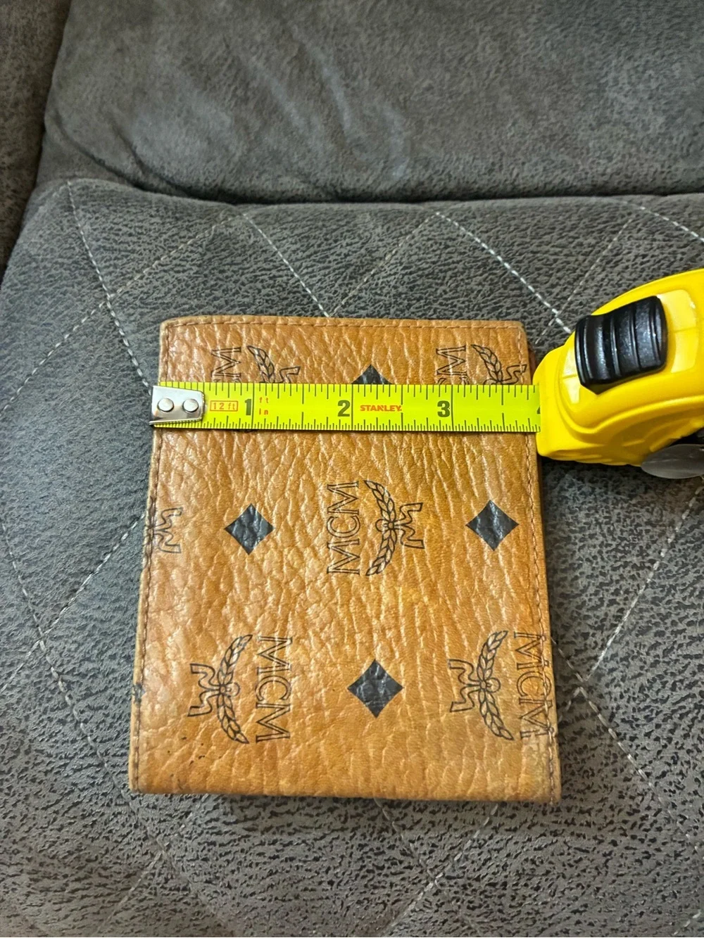MCM Cognac Visetos Pattern Bi-Fold Card & Key Holder